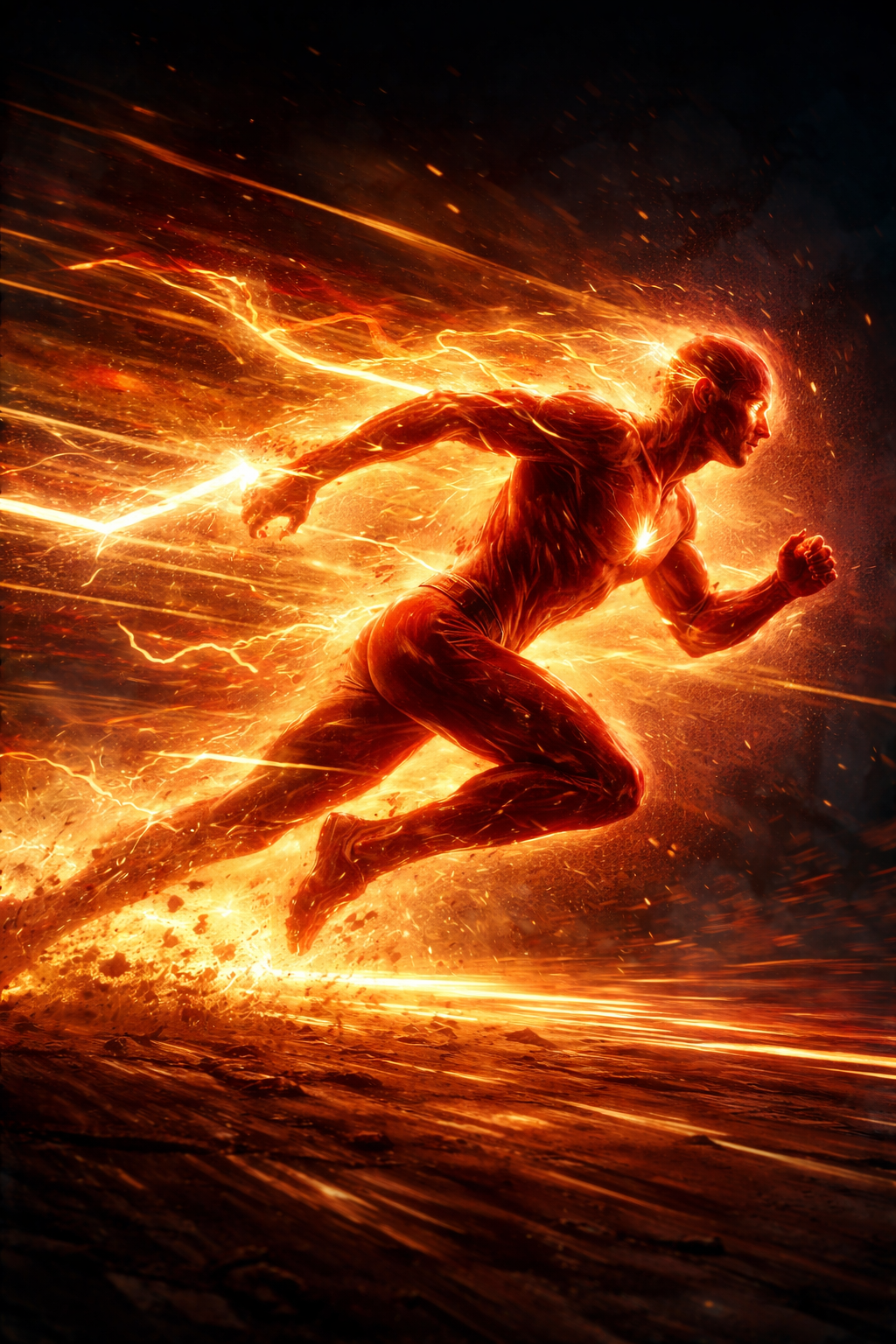 Schneller Superheld mit leuchtendem Kostüm und hoher Energie in München und Umgebung